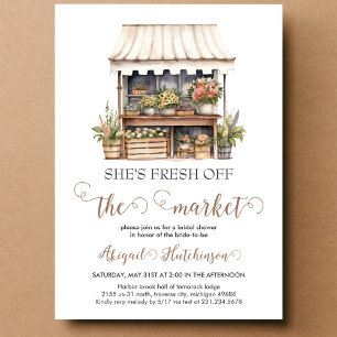 Invitation Elle est Fraîche du Marché Enterrement de Vie de J