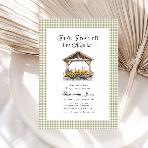 Invitation Elle est fraîche du marché floral Baby Shower