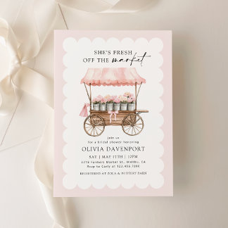 Invitation Elle est fraîche hors du marché Fête des mariées f