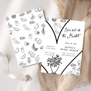 Invitation Elle est fraîche hors du marché Fête des mariées f