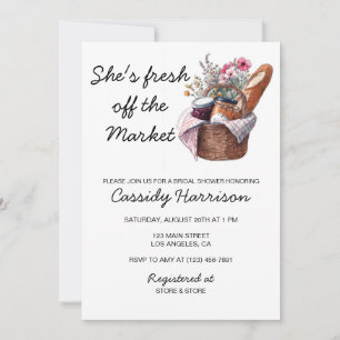 Invitation Elle est fraîche hors du marché Fête des mariées I