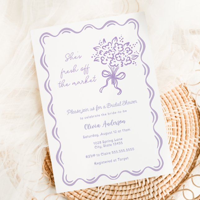 Invitation Elle est fraîche sortie du marché : fête de mariag (Créateur téléchargé)