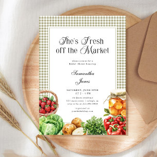 Invitation Elle est fraîche sur le marché douche de mariage à