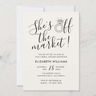 Invitation Elle est hors du marché : Baby Shower