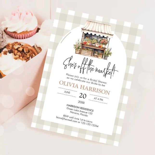Invitation Elle est hors du marché Fête de douche de mariage  (Créateur téléchargé)
