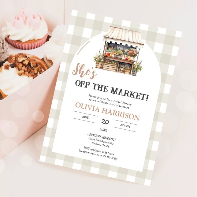 Invitation Elle est hors du marché Fête de douche de mariage  (Créateur téléchargé)