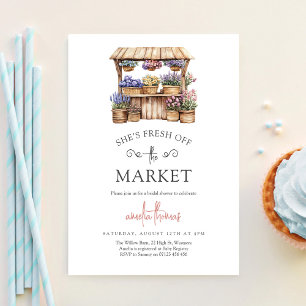Invitation Elle est hors du marché Fête de douche de mariage