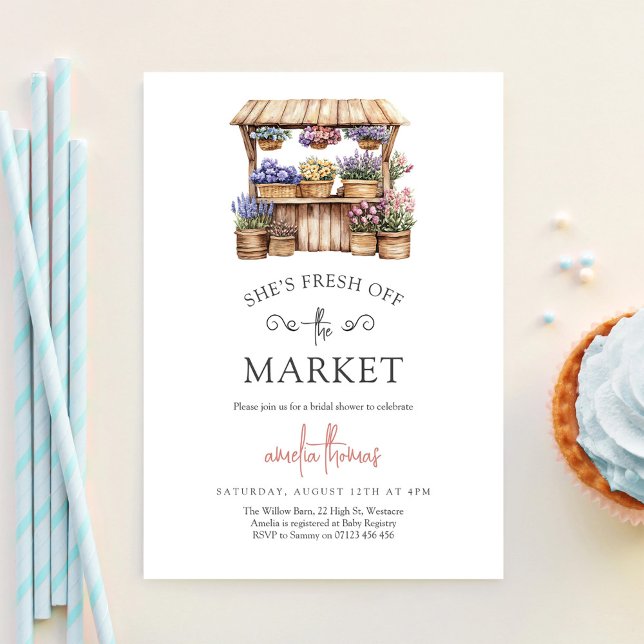 Invitation Elle est hors du marché Fête de douche de mariage  (Créateur téléchargé)