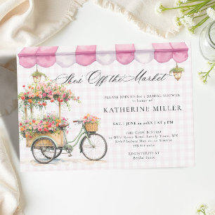 Invitation Elle est hors du marché Fleur Café Rose Enterremen
