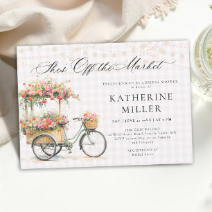 Invitation Elle est hors du marché Fleur Vélo Rose Enterremen