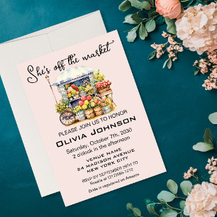 Invitation Elle est hors du Marché Fleurs de Mariage French F