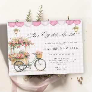 Invitation Elle est hors du marché Floral Vélo Rose Enterreme