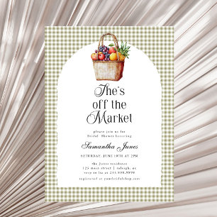 Invitation Elle est hors du marché Gingham Baby Shower