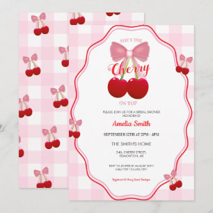 Invitation Elle est la cerise sur le dessus de la douche de m
