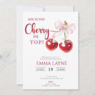 Invitation Elle est la cerise sur le dessus Fête des mariées
