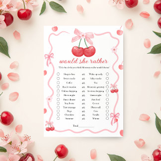 Invitation Elle est la cerise sur le gâteau | Préférerait-ell