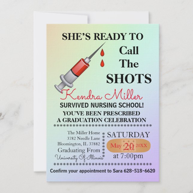 Invitation Elle est prête à appeler les chaussures (Devant)