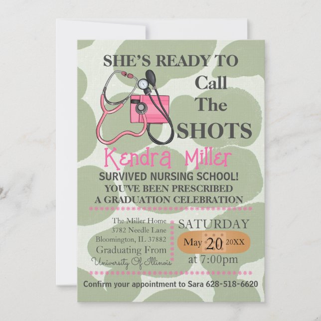 Invitation Elle est prête à appeler les chaussures (Devant)