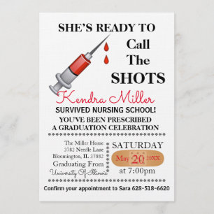 Invitation Elle est prête à appeler les tirs soignant