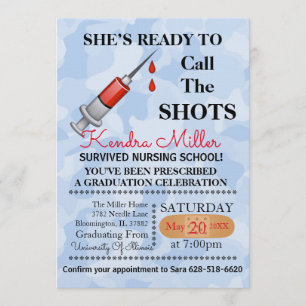 Invitation Elle est prête à appeler les tirs soignant