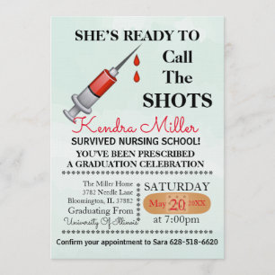 Invitation Elle est prête à appeler les tirs soignant