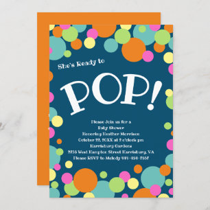 Invitation Elle est prête à faire du Baby shower