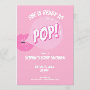 Invitation Elle est prête à faire éclater la fille au Bubble 