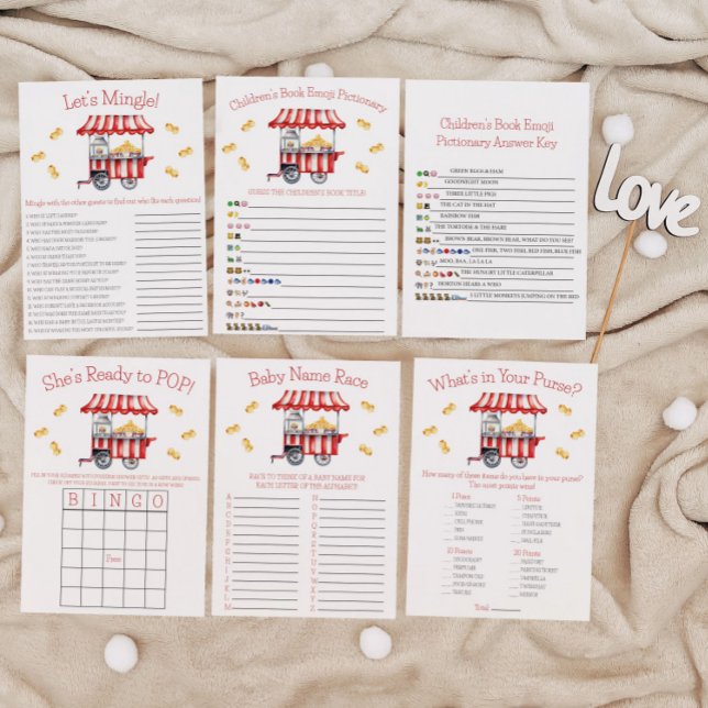 Invitation Elle est prête à faire POP ! Jeu pour Baby Shower  (Créateur téléchargé)