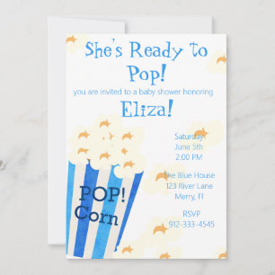 Invitation Elle est prête à pop de maïs