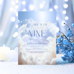 Invitation Elle est sur Cloud Neuf Baby shower Pampas 9