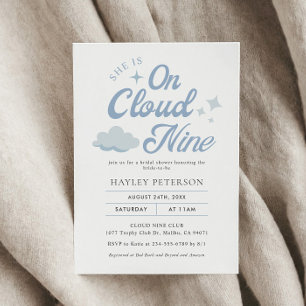 Invitation Elle Est Sur La Fête des mariées Nuage 9