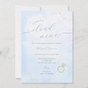 Invitation Elle est sur le nuage neuf nuptiale de douche Invi