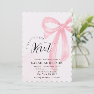 Invitation Elle est Tying the Knot Fête des mariées arc rose