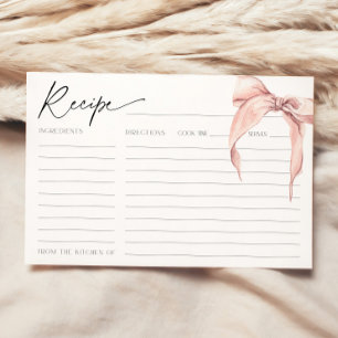 Invitation Elle est Tying the Knot rose Bridal Bow Recette Ca