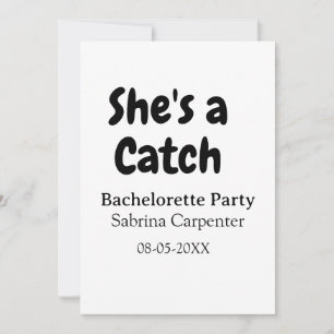 Invitation Elle est un nom de fête de bachelorette date simpl