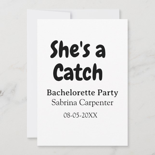 Invitation Elle est un nom de fête de bachelorette date simpl (Devant)