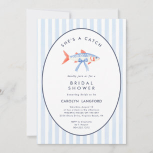 Invitation Elle est un Poisson à Prendre Mariage Thématique P