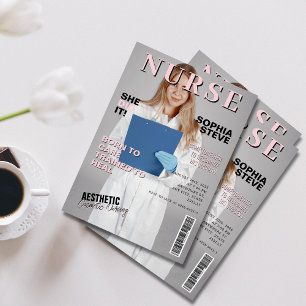 Invitation Elle l'a fait magazine d'infirmières diplômé en ph