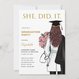 Invitation Elle L'A Fait Médicale Envoi De Diplôme D'École