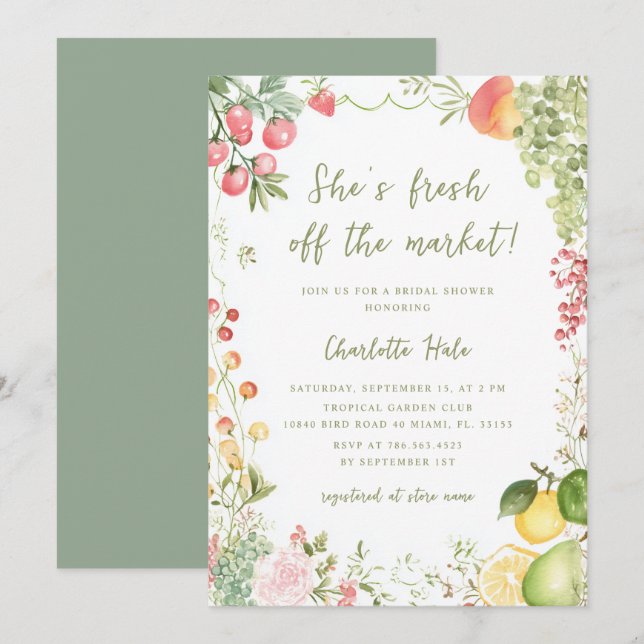 Invitation Elle n'a pas l'aquarelle du marché (Devant / Derrière)