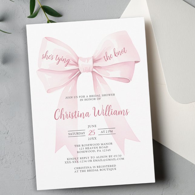 Invitation Elle noue la Fête des mariées (Créateur téléchargé)