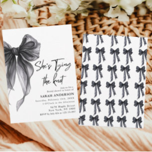 Invitation Elle noue la Fête des mariées de l'arc noir