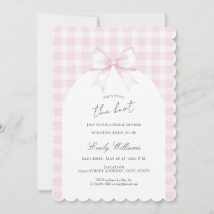 Invitation Elle Noue Le Nœud Élégant Mariage Shower
