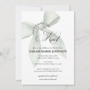 Invitation Elle noue le nœud Enterrement de vie de jeune fill