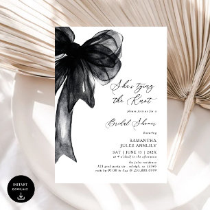 Invitation Elle Noue Le Nœud Noir Papillon Enterrement de Vie