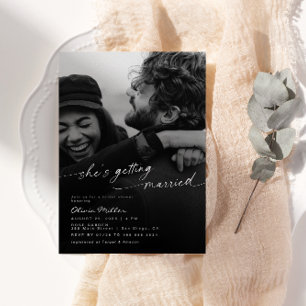 Invitation Elle se marie Fête des mariées photo