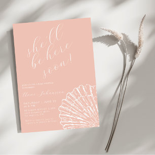 Invitation Elle sera bientôt là Élégante Fête de Naissance Ro