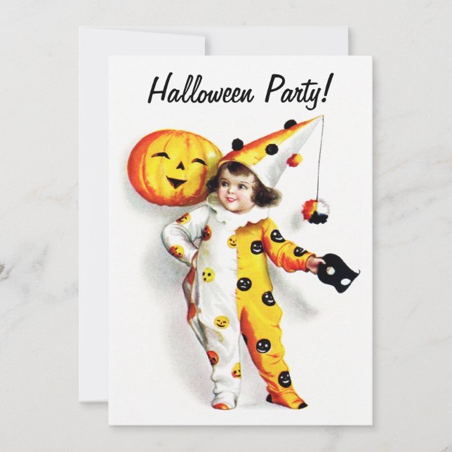 Invitation Ellen H. Clapsaddle : Peu de harlequin de (Devant)