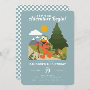 Invitation Elmo Laisser l'aventure commencer l'anniversaire