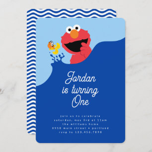 Invitation Elmo's Splish Splash Anniversaire Bash
